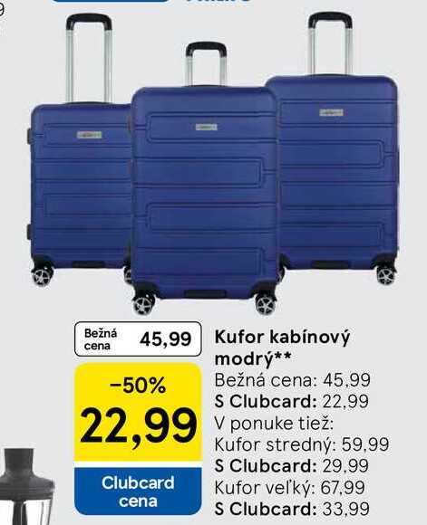 Kufor kabínový modrý