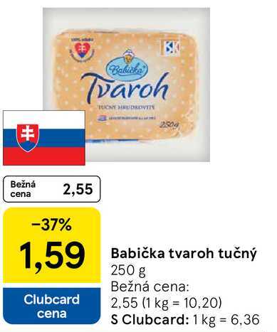 Babička tvaroh tučný 250 g