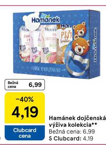 Hamánek dojčenská výživa kolekcia