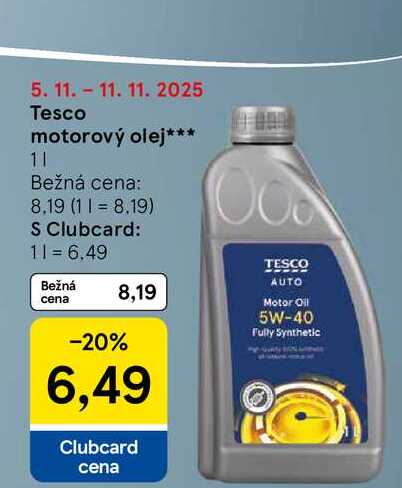 1Tesco motorový olej 1l