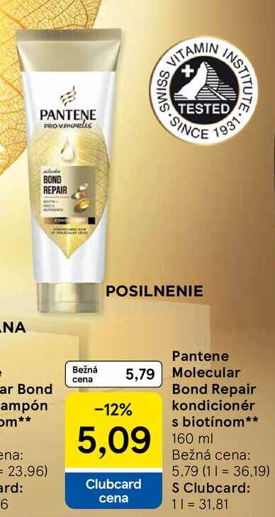Pantene Molecular ar Bond Bond Repair kondicionér s biotínom 160 ml