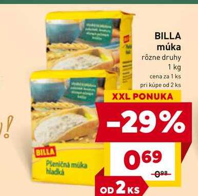 BILLA múka rôzne druhy 1 kg