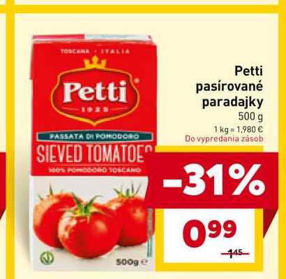 Petti pasírované paradajky 500 g 