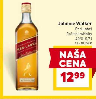 Johnnie Walker Red Label škótska whisky 40%, 0,7l