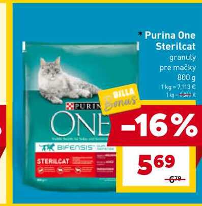 Purina One Sterilcat granuly pre mačky 800 g