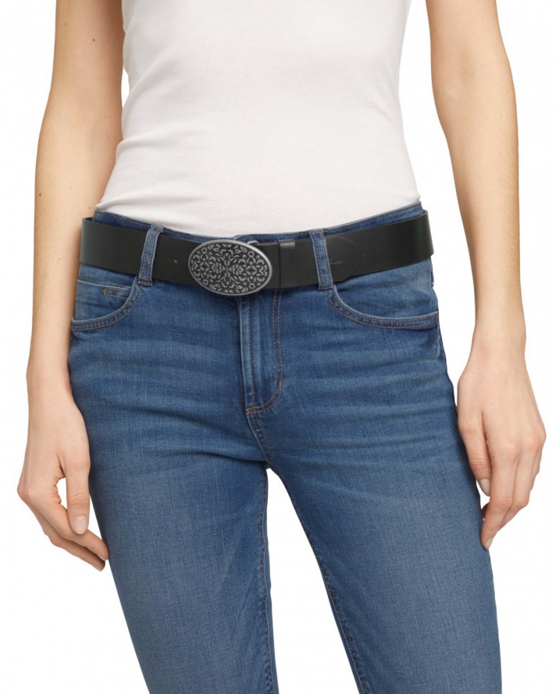 Opasok TOM TAILOR dámsky kožený 00711-0007 9000