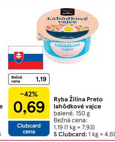 Ryba Žilina Preto lahôdkové vajce 150 g
