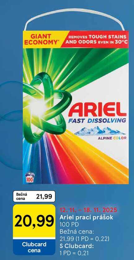 Ariel prací prášok 100 PD