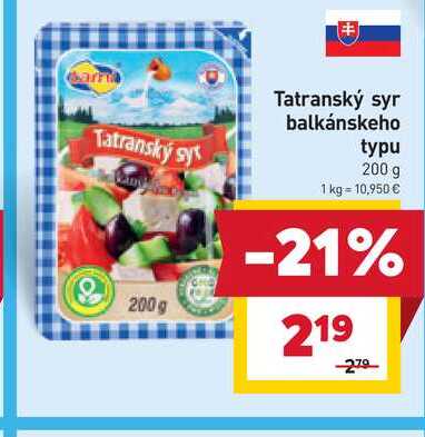Tatranský syr 200g 