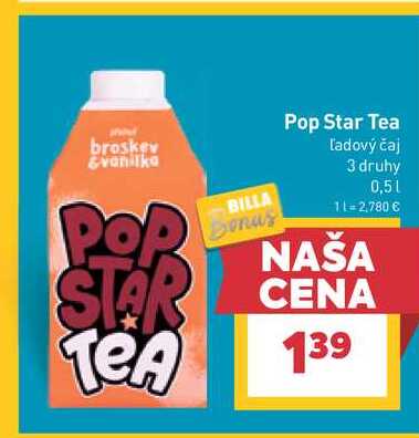 Pop Star Tea Ľadový čaj 3 druhy 0,5l