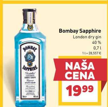 Bombay Sapphire London dry gin 40% 0,7l