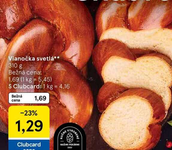 Vianočka svetlá 310 g 