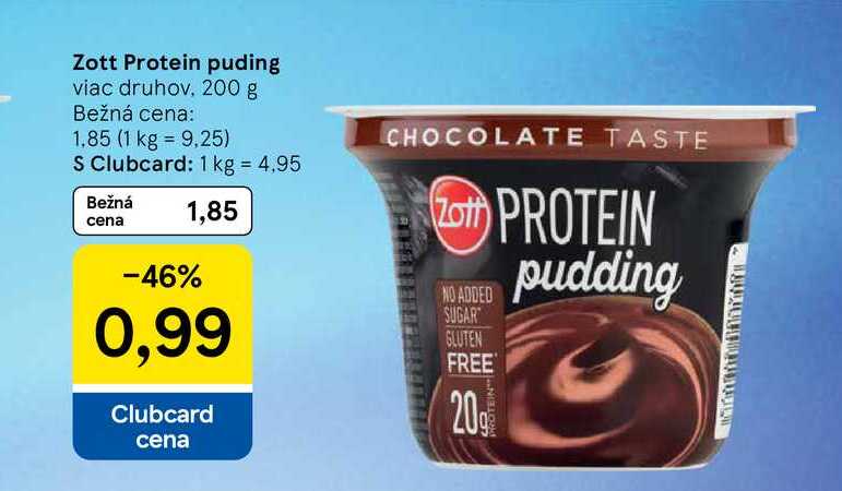 Zott Protein puding viac druhov, 200 g