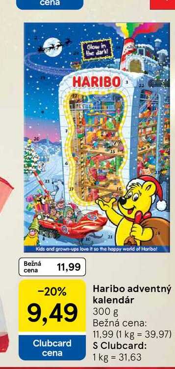 Haribo adventný kalendár 300g