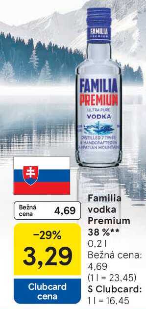 Familia vodka 38 % 0,2l