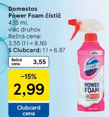 Domestos Power Foam čistič 435 ml