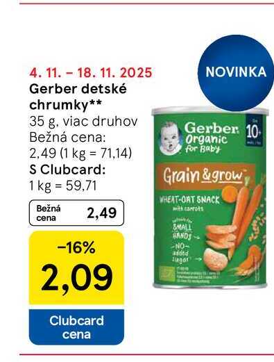 Gerber detské chrumky 35 g