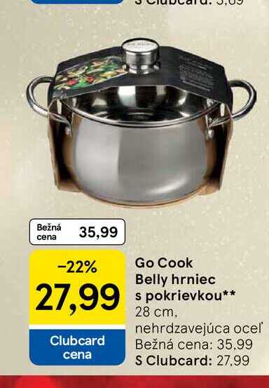 Go Cook Belly hrniec s pokrievkou 28 cm