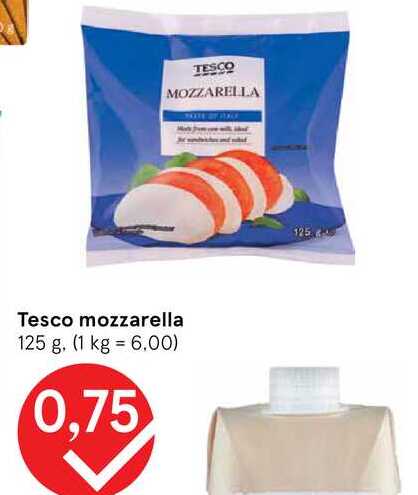 Tesco mozzarella 125 g