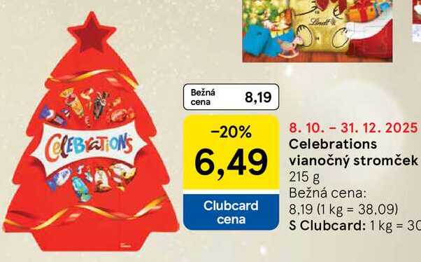 Celebrations vianočný stromček 215 g