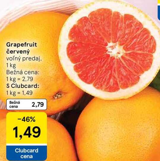 Grapefruit červený voľný predaj, 1 kg
