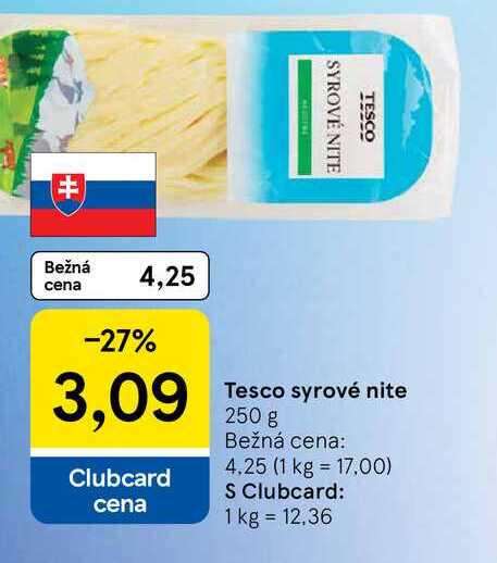 Tesco syrové nite 250 g