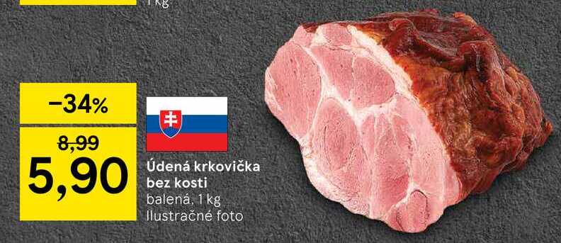Údená krkovička bez kosti balená, 1 kg