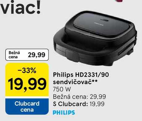 Philips HD2331/90 sendvičovač 750 W