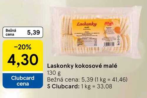 Laskonky kokosové malé 130 g