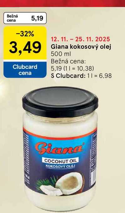 Giana kokosový olej 500 ml