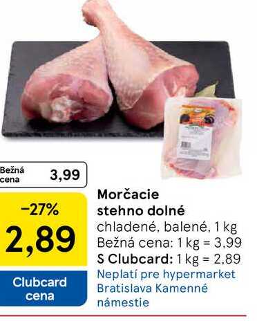Morčacie stehno dolné chladené, balené, 1 kg 