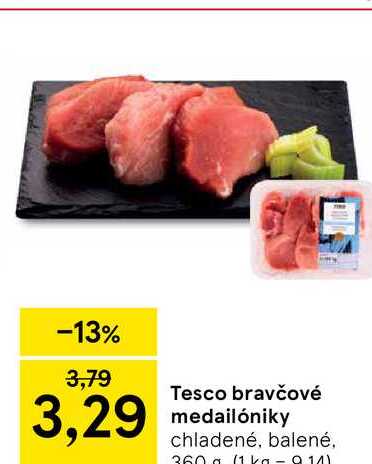 Tesco bravčové medailóniky chladené, balené, 360 g 