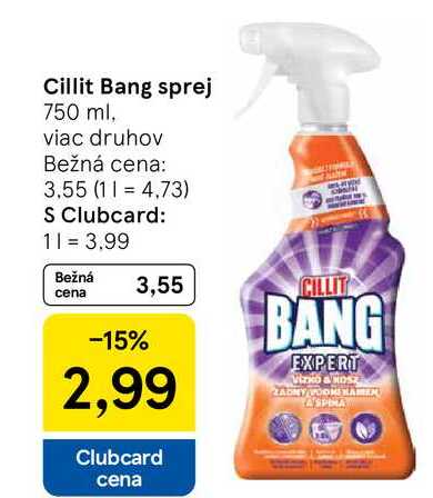 Cillit Bang sprej 750 ml, viac druhov