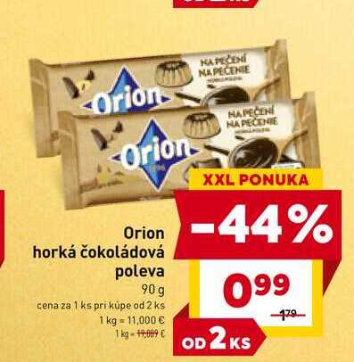 Orion horká čokoládová poleva 90 g 