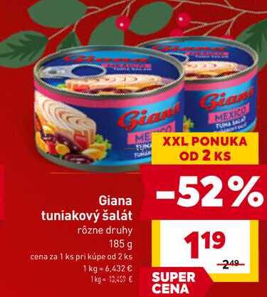 Giana tuniakový šalát rôzne druhy 185 g