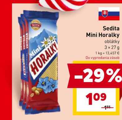 Sedita Mini Horalky oblátky 3 x 27 g 