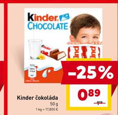 Kinder čokoláda 50 g