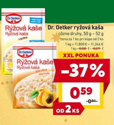 Dr. Oetker Rýžová kaše 50 g - 52 g