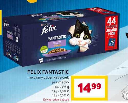 Felix mixovaný výber kapsičiek pre mačky 44 x 85 g