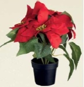 Umelá vianočná hviezda v kvetináči