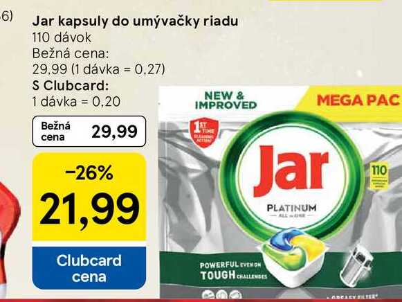 Jar kapsuly do umývačky riadu 110 dávok 