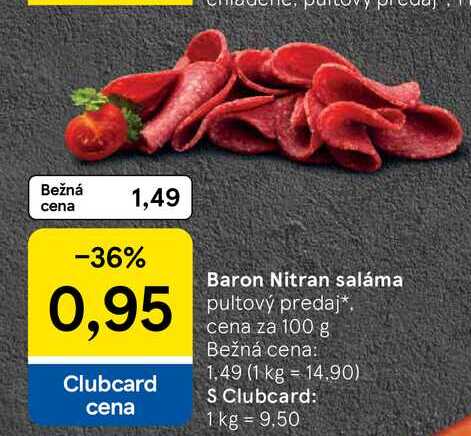 BNitran saláma cena za 100 g