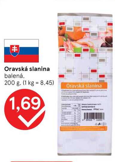 Oravská slanina balená 200 g