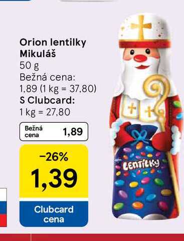 Orion lentilky Mikuláš 50 g