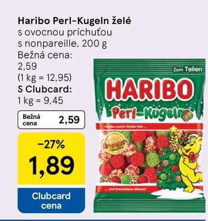 Haribo Perl-Kugeln želé s ovocnou príchuťou s nonpareille, 200 g