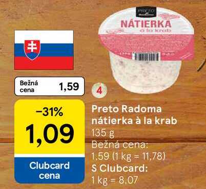 Preto Radoma nátierka à la krab 135 g