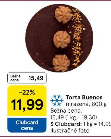 Torta Buenos mrazená, 800 g 