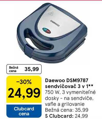 Daewoo DSM9787 sendvičovač 3 v 1