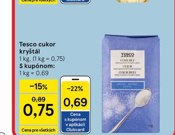 Tesco cukor kryštál 1 kg