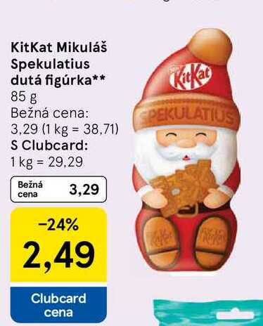 KitKat Mikuláš Spekulatius dutá figúrka 85 g